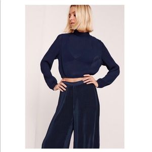 Missguided Navy Blue Top